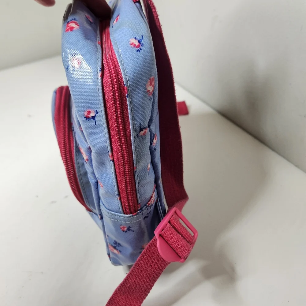 Cath Kidston Mini Backpack PVC Coated Cotton Blue Floral